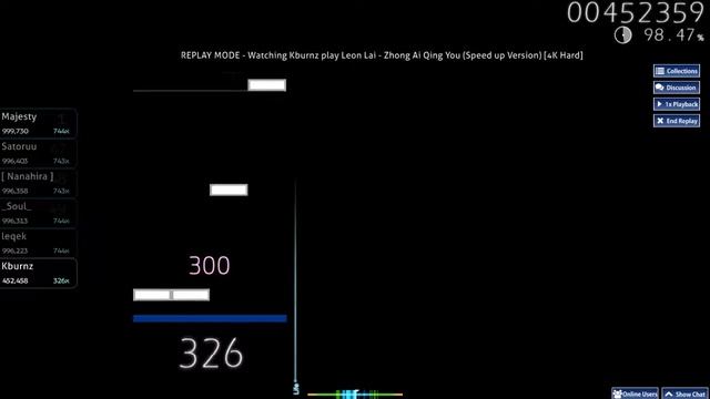 Osu! Mania : Zhong Ai Qing you (4k hard) смотреть онлайн