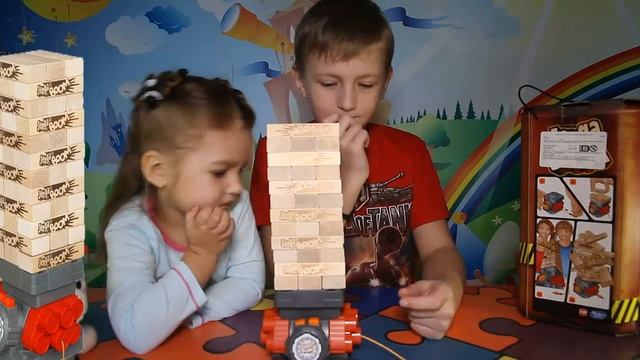 Дженга Бум. Настольная игра Дженга. Играем в Jenga Boom. смотреть онлайн