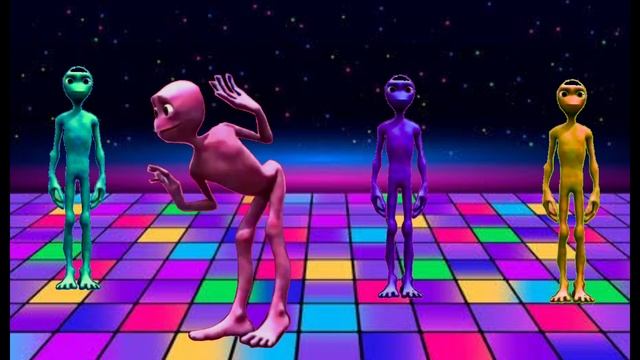 Dance Challenge Dame Tu Cosita Song Alien Dance Color Neon, Red, Purple, Yellow