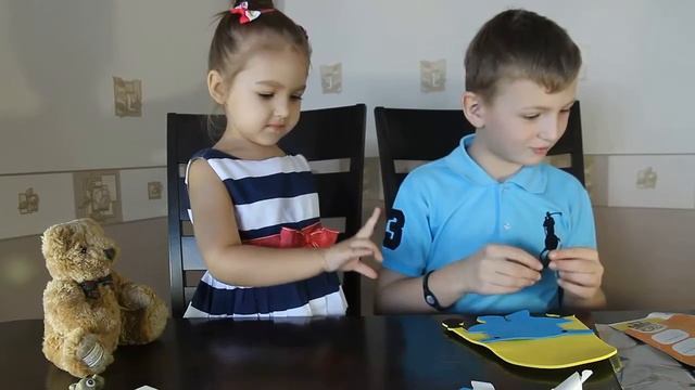 Аппликация для малышей Миньон. Объемная аппликация. Application for kids Mignon смотреть онлайн