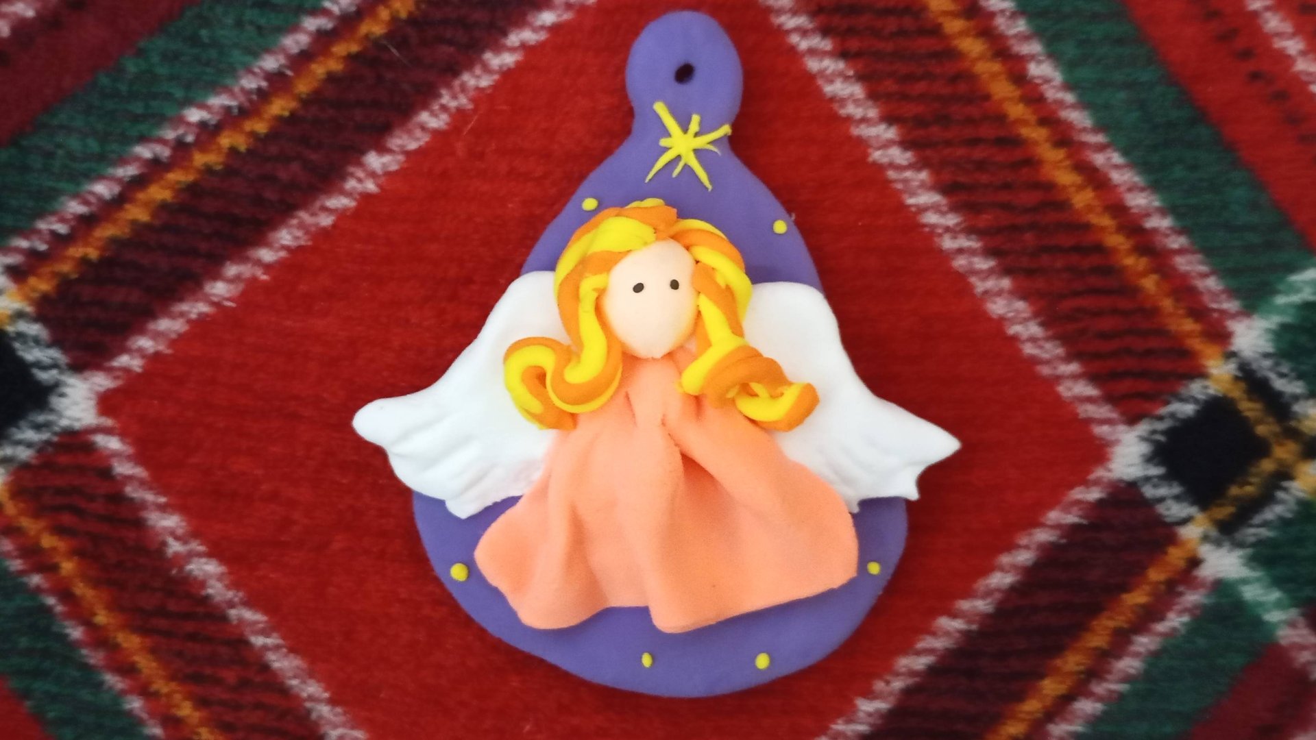 Рождественский Ангел из воздушного пластилина