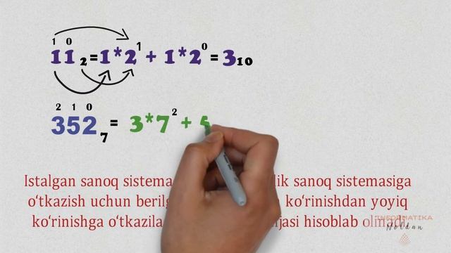6. Bir sanoq sistemadan 10 lik sanoq sistemaga o`tish. смотреть онлайн