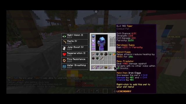 Best pet for ferocity (Tiger pet) || Fakepixel Skyblock || смотреть онлайн