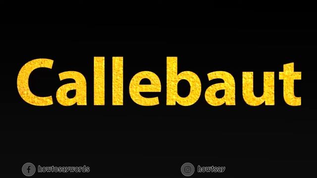 How To Pronounce Callebaut смотреть онлайн