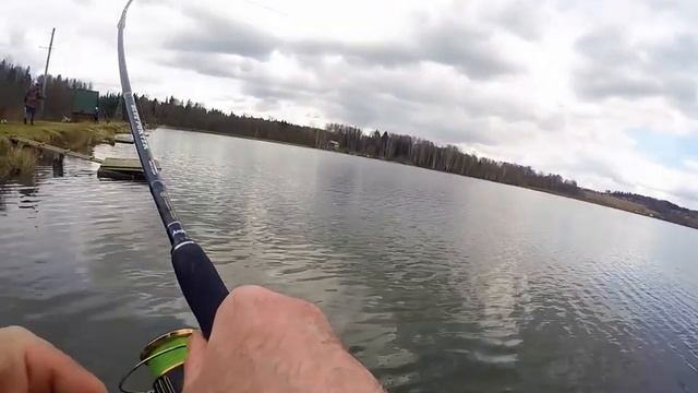 Ловля мартовской щуки на Подмосковном пруду