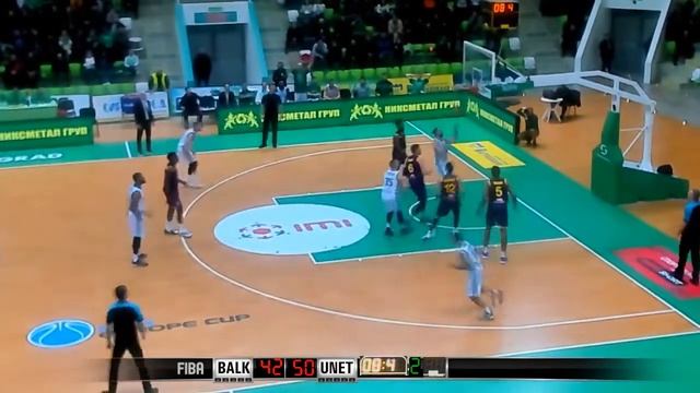Brandon Brown with 17 Points, Balkan vs UNET Holon, FIBA Europe Cup, Round of 16 смотреть онлайн