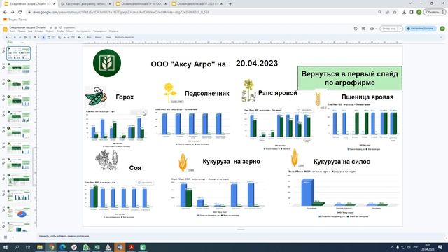 Видео инструкция для СЦ №02 Обработка аналитики по агрофирмам с превращением в ПДФ смотреть онлайн