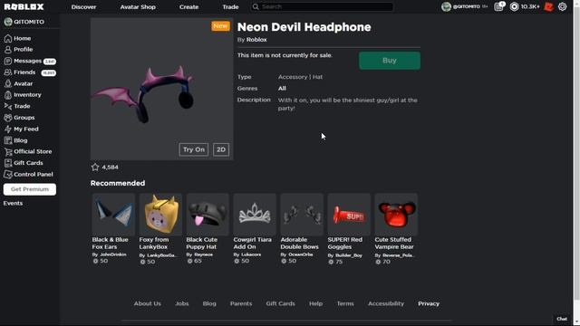 Novo PromoCode De item Grátis [Neon Devil Headphone?] Roblox Evento смотреть онлайн