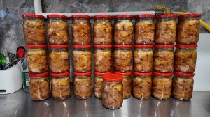 Стратегический запас домашней тушёнки из свинины в автоклаве Вейн 2 с автоматикой.