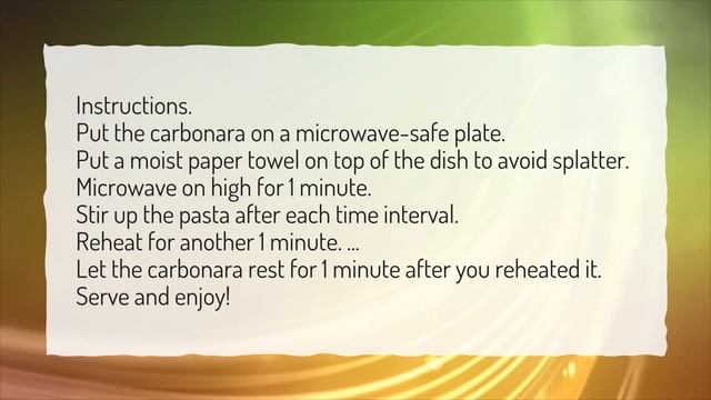 How do you reheat leftover carbonara? смотреть онлайн