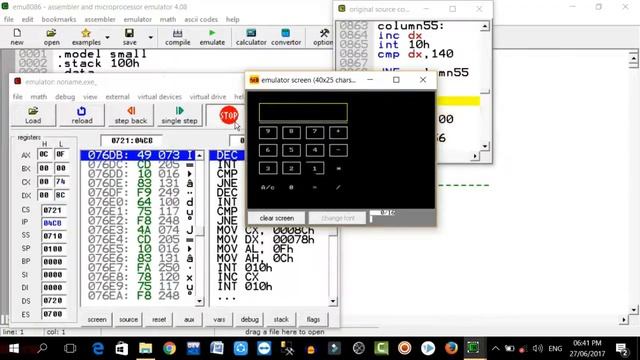 How to make Graphical Calculator in Emulator 8086 смотреть онлайн