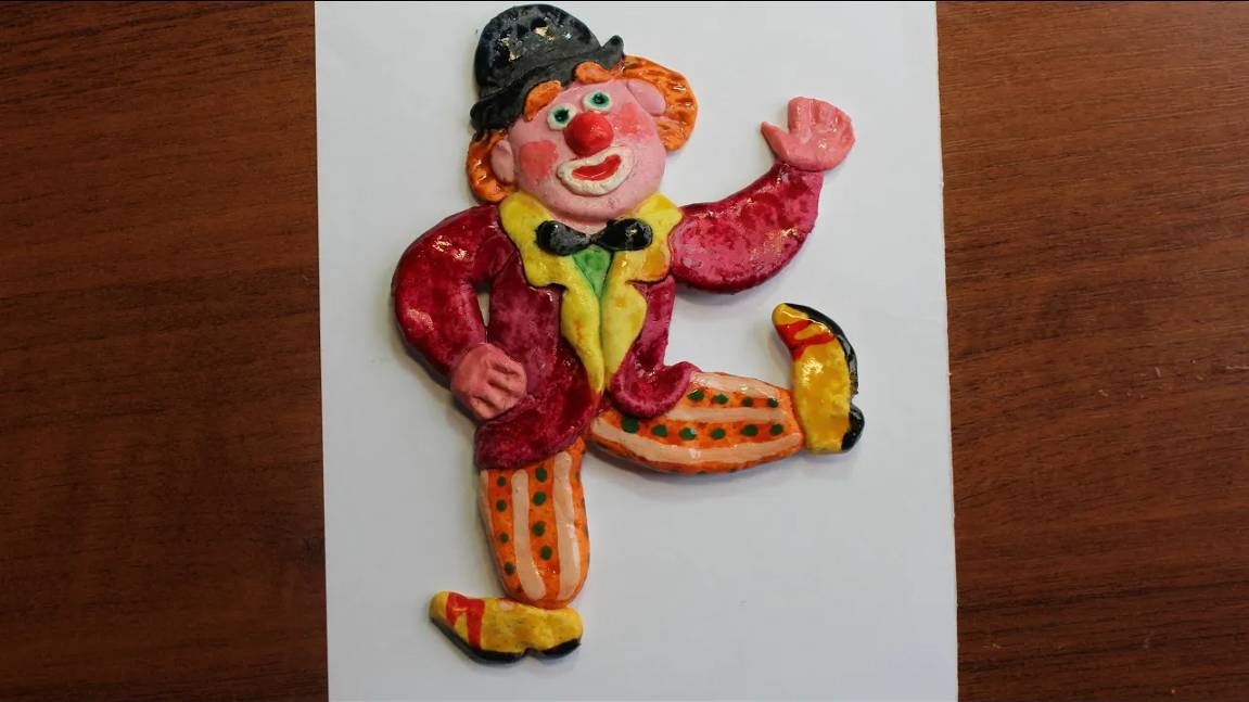 Поделки из соленого теста своими руками. "Клоун". смотреть онлайн