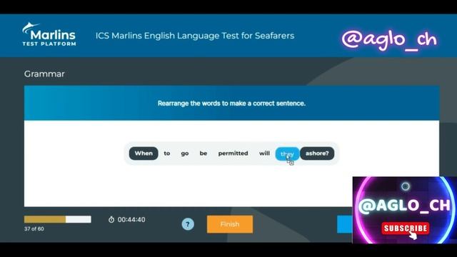 Marlins Test For Seafarer Score 98 % смотреть онлайн