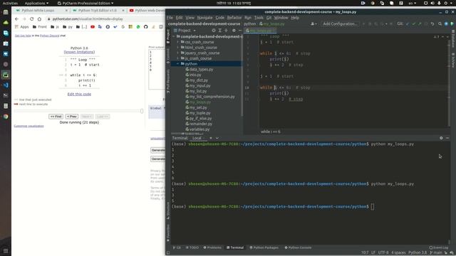 Python while loop смотреть онлайн