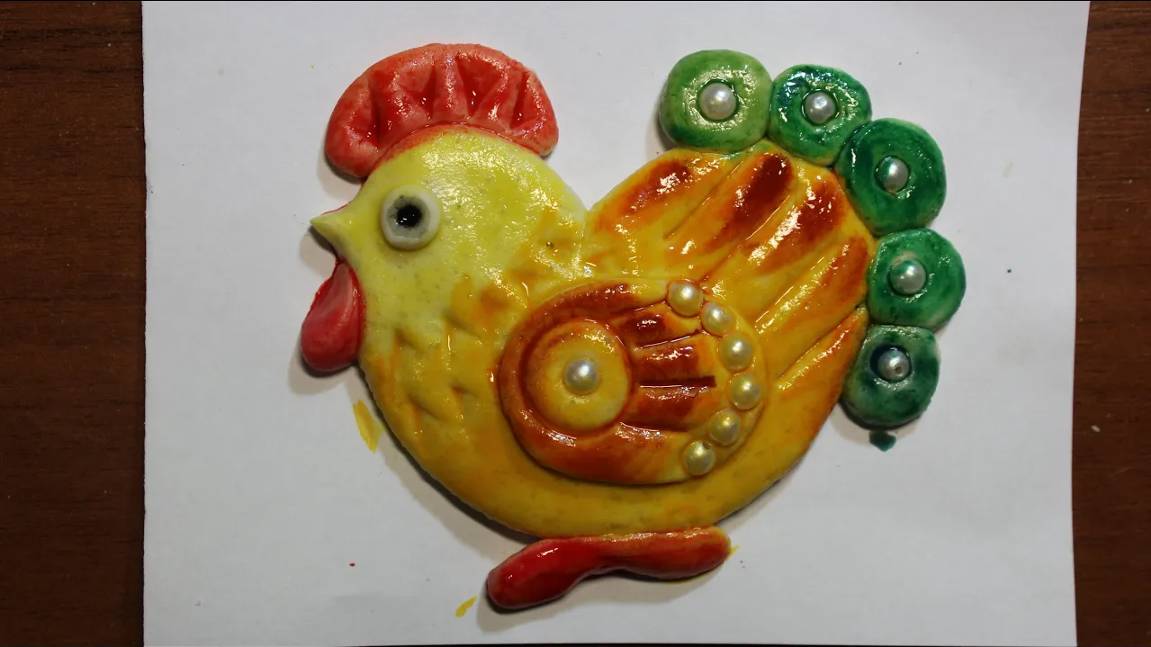 Поделки из соленого теста своими руками. "Петушок". смотреть онлайн