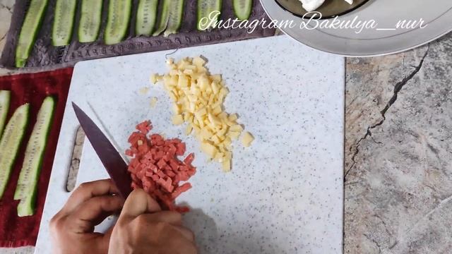 Роллы из огурцов Кыргызча рецепт Ото оной салат 🥗 смотреть онлайн