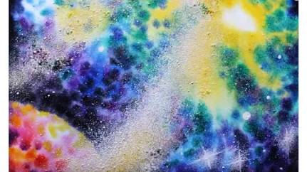 Как нарисовать космос акварелью поэтапно. смотреть онлайн
