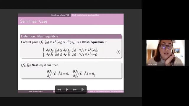 Irene Marín-Gayte - Bi-objective optimal control problems: Nash equilibria смотреть онлайн