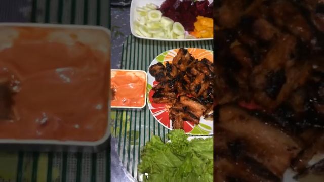 Fresh Cucumber Dragonfruit Mango and Grilled Liempo with Lettuce for Lunch смотреть онлайн