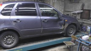 Калина удар в стойку ремонт за один день