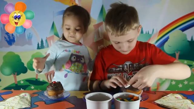 Украшаем КЕКСЫ. Кексы ЦВЕТИК СЕМИЦВЕТИК смотреть онлайн