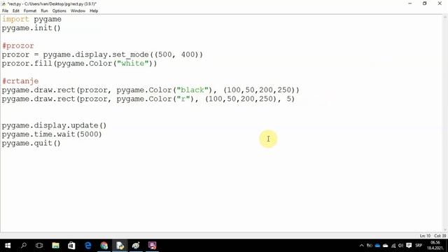 Pygame - pravougaonik i elipsa смотреть онлайн