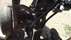 #67 Самодельный трактор.Работа узла перелома на ходу.