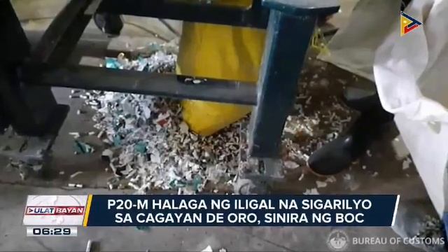 P20-M halaga ng iligal na sigarilyo sa Cagayan de Oro, sinira ng BOC смотреть онлайн