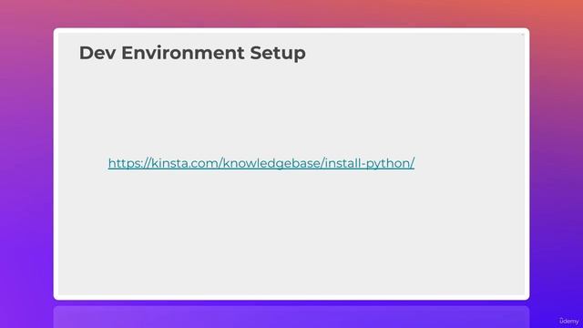 01. Development Environment Setup смотреть онлайн