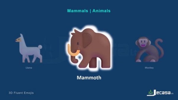 3D Emoji Meanings Part 12 - Mammals | Animals | Fluent Emojis | Learning English with 3D Emojis