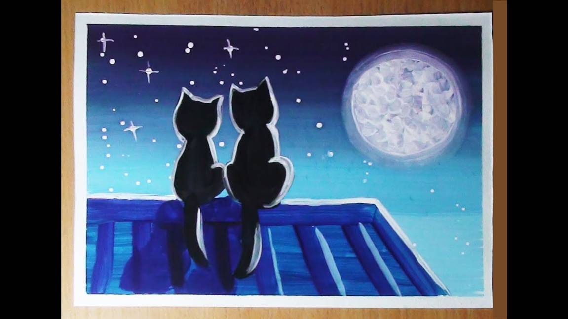 Как нарисовать кота поэтапно, гуашью. Как нарисовать кошку красиво и легко. смотреть онлайн