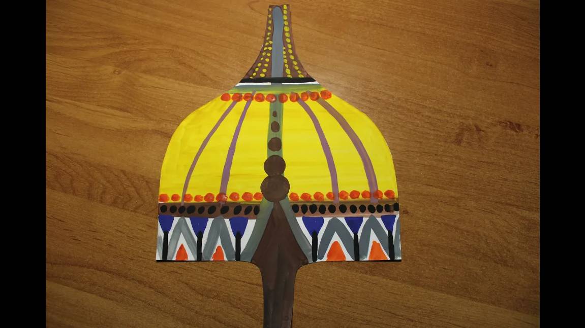 Как нарисовать шлем богатыря гуашью. Видео уроки рисования. смотреть онлайн