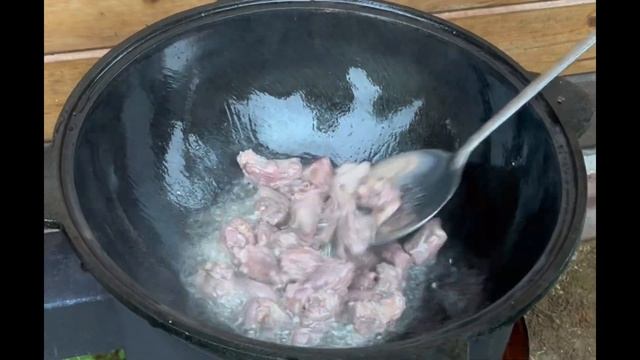 Плов из говядины в казане. Самый вкусный плов. Beef Pilaf In A Cauldron.