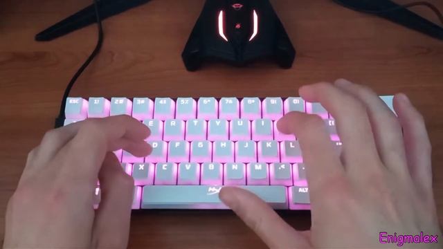 Redragon K630 sound test with Hyperx pudding keycaps смотреть онлайн