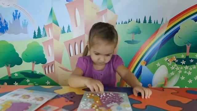 Аппликация из страз и пайеток принцесса Рапунцель Applique Princess Rapunzel смотреть онлайн