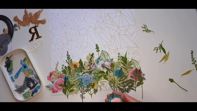 Процесс создания скрап-странички с вырубкой ножами Mimicut \ Scrapbooking Layout смотреть онлайн