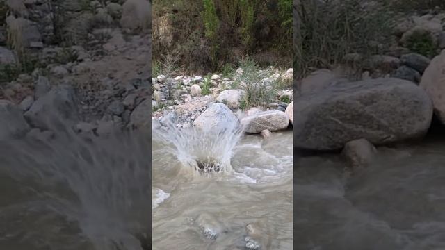 Проверяем какие будут брызги, если кинуть огромный камень в реку👍🏻 смотреть онлайн