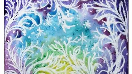 Как нарисовать морозный узор. Нетрадиционные техники рисования. Морозные узоры поэтапно. смотреть онлайн