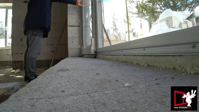 Монтаж окон в дом из газобетона. Окна rehau intelio 80мм. Панорамные окна. Раздвижной Портал roto смотреть онлайн