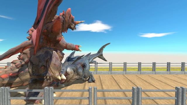 Megalodon Rex vs Rainbow Friends OASIS DEATH RUN - Animal Revolt Battle Simulator смотреть онлайн