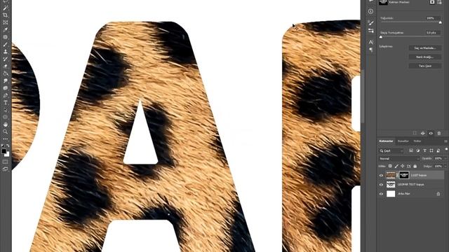 HAYVAN DERİSİ DESENLİ YAZI YAZMA | Make leopard texture text #animaltexture #leopardtext #photoshop смотреть онлайн