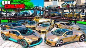 Угнал кучу золотых чит тачек и огромный монстр трак у мажора за 180 сек! Битва воров в ГТА 5 Онлайн