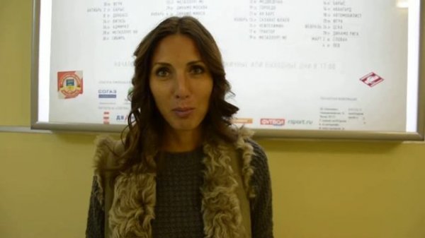 Анастасия Мыскина на матче МХК "Спартак"