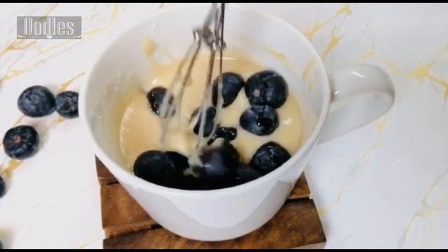 Blueberry Lemon Mug Cake in 1 minute ! | eggless microwave | Blueberry muffin смотреть онлайн