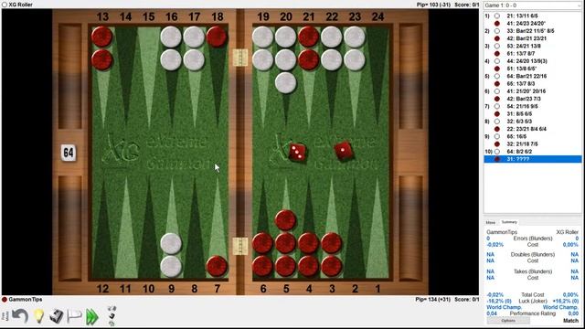 BACKGAMMON: Playing with XG. DMP #1 смотреть онлайн