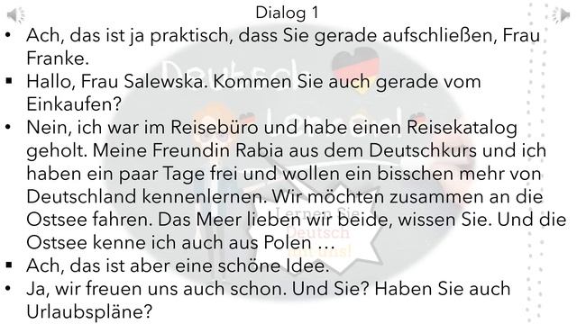 Dialoge B1 | Deutsch lernen durch Hören | 9 | смотреть онлайн