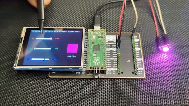 RP2040 Raspberry PI PICO - XPT2040 + 2.8 inch Waveshare ST7789 TFT Display RGB Colour Mixer смотреть онлайн