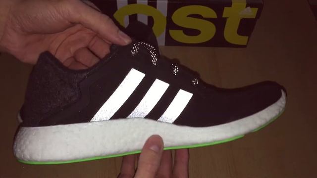 Adidas Pure Boost Black Reflective bei Nacht - Sneaker Unboxing смотреть онлайн