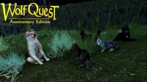 Появление волчат Родинки в игре WolfQuest: Anniversary Edition Saga №3