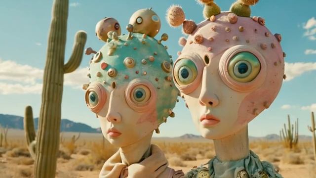 Cactus Headed Space Travelers ｜ AI-Generated Scene Video 256 смотреть онлайн
